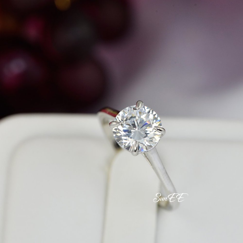 New 2ct Lab Diamond Solitaire Engagement Ring - Picture 2 of 4
